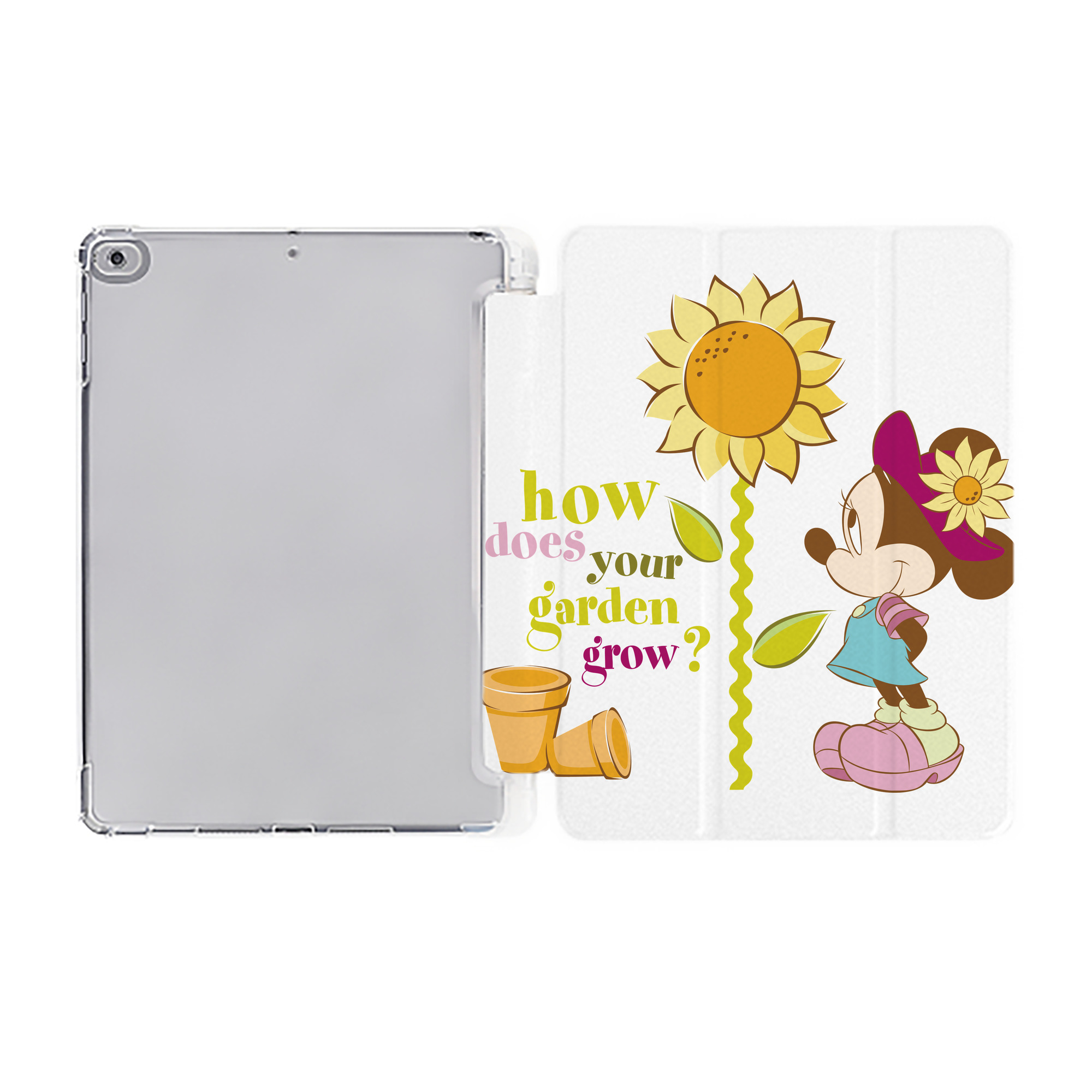 （画像用） ミッキーマウス Mickey Mouse IPad ケース ペン収納付き 三つ折りスタンド PUレザー×シリコン 対応機種9.5/10.5/10.9インチ